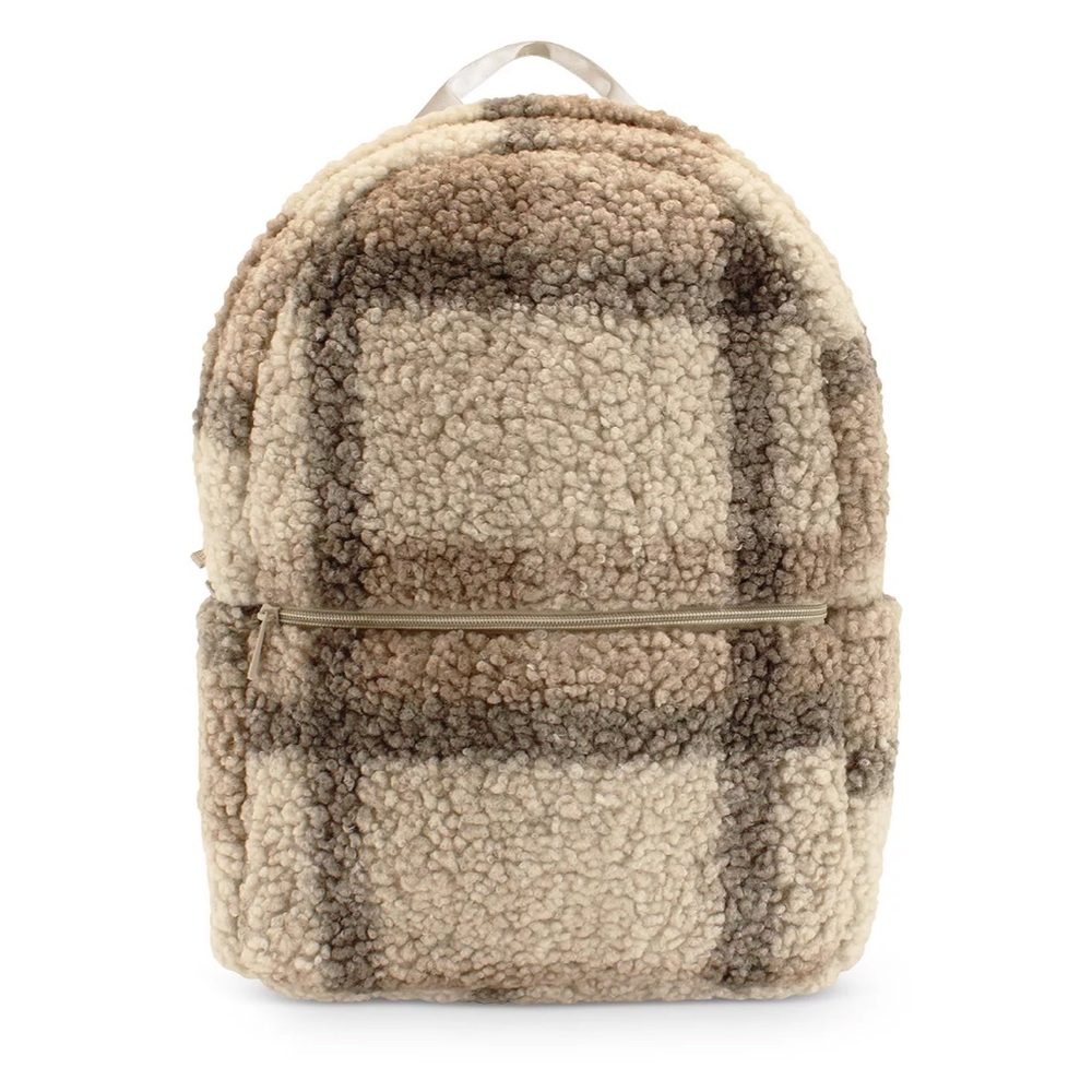 Mytagalongs Hazel Plaid Sherpa Backpack